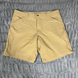 ICEBURG OUTERWEAR Men XL Khaki Utility Cargo Shorts Nylon Spandex Outdoor Hiking